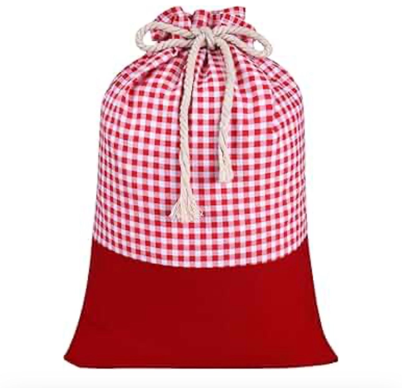 Brand New Christmas Bag Santa Sack, Striped Canvas Gift Bags with Drawstring Resuable