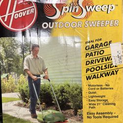 “HOOVER” Spin Sweeper/Manual Outdoor Sweeper