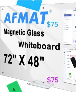 Magnetic glass dry eraser marker board