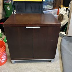 Brown Wood Storage Cabinet/ Desk