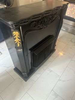 Black and Gold fireplace