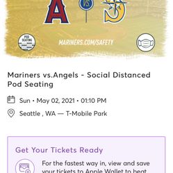 5/2 Seattle Mariners Section 121 Row 36