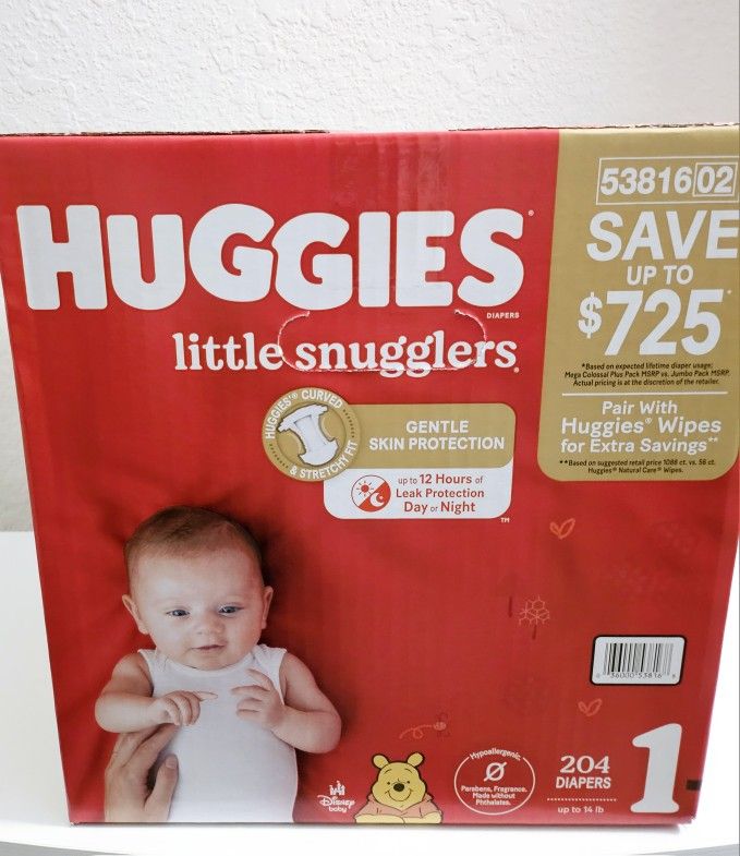 Huggies Lil Snugglers Size 1 Diapers $40