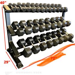 40” 3 Tier Dumbbell Weight Rack