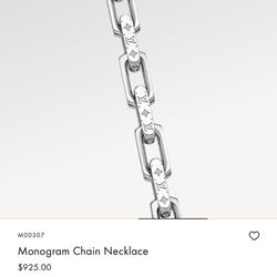 louis vuitton necklace, includes receipt 