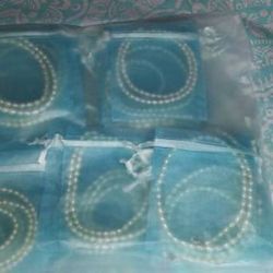 New, 15 Genuine  Fresh Water  Pearl Necklaces, 3-4 mm X 18" fresh water pearl necklaces for $25.00