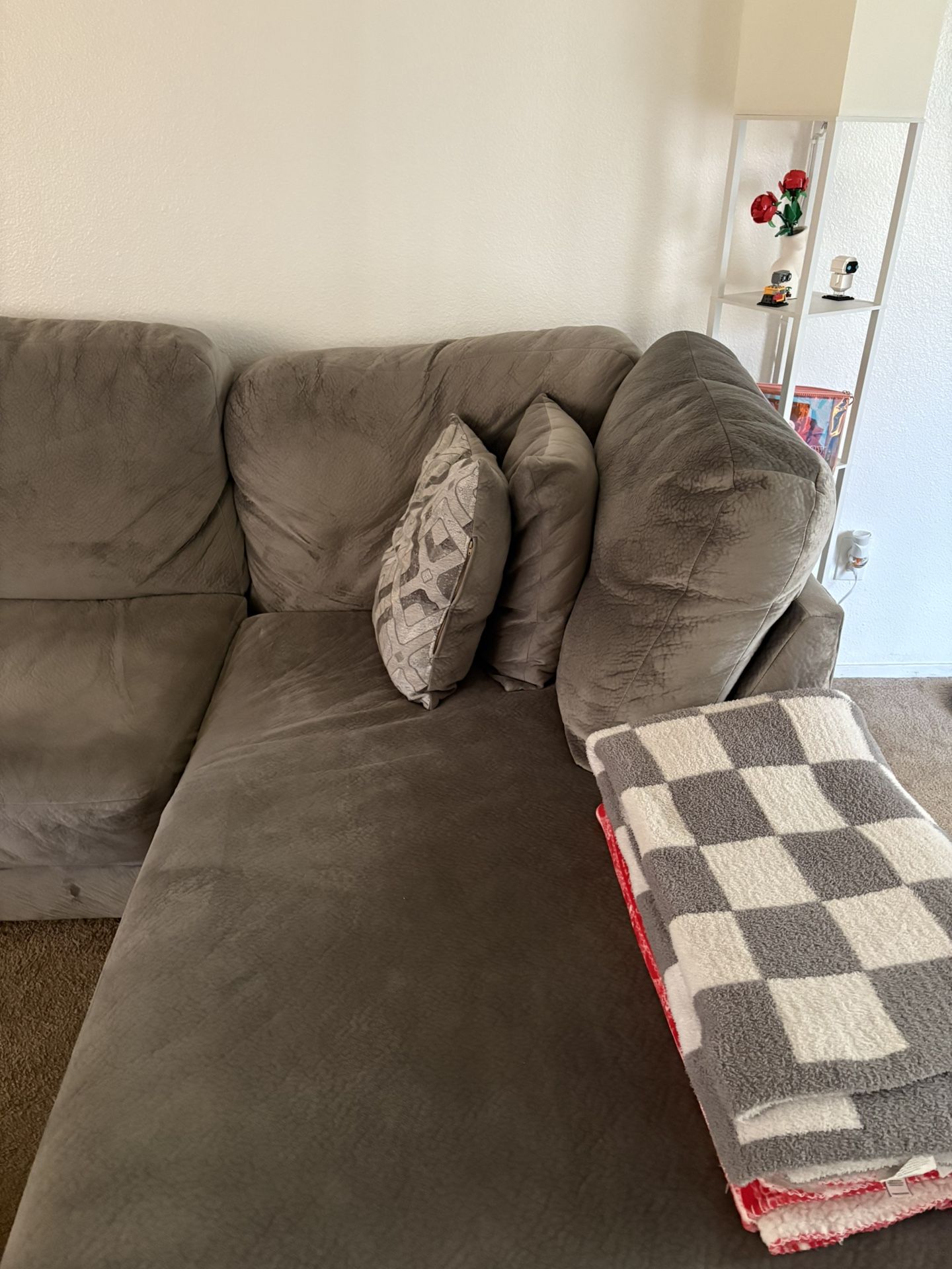 Grey Sofa With Swivel Chair