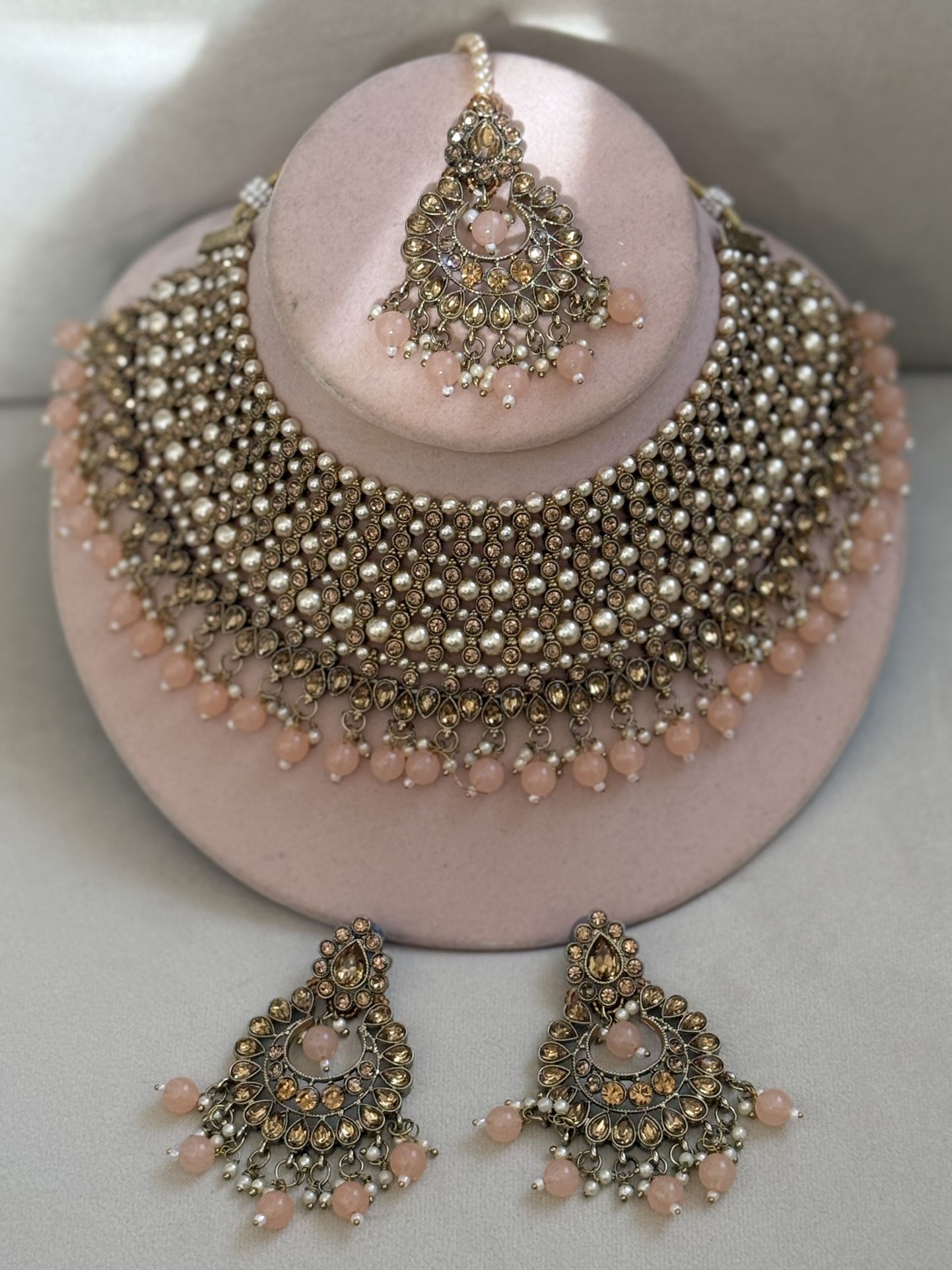 Indian Traditional Kundan Necklace Set Ethnic Wedding Party Designer Jewelry