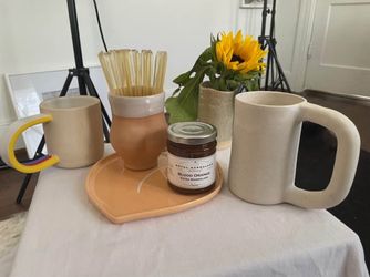 Coffee Tea Set Terracotta Handmade