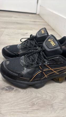 Asics Black and Gold Running Sneakers