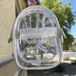 adidas clear/white backpack 