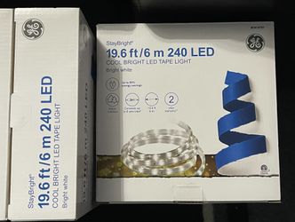 GE StayBright 240 Light 19.6 Ft White LED Tape Lights