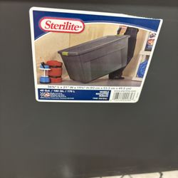 2 45 Gallon  Latch Wheeled Storage  Bins