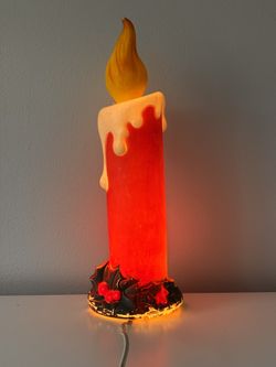 🕯️Vintage 14” Tabletop Empire Christmas Blow Mold Candle🕯️Read Full Description Below