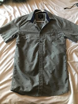 Grey button up