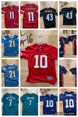 NFL jersey size M and L youth
