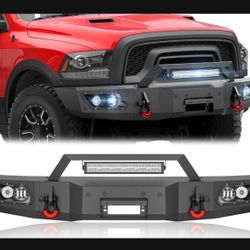 New in a sealed box Off-Road Front Bumpers Auto Parts For 2015-2018 Dodge Ram 1500 Rebel Equipped With 5 X LED Lights | Yzona(D47)