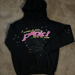 Black And Pink Sp5der Hoodie 