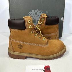 Timberland Junior 6 in Waterproof Premium ‘Wheat’ Boots Size: 6.5