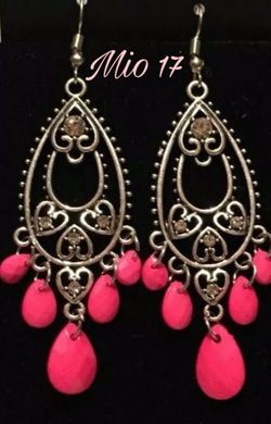 Pink earrings