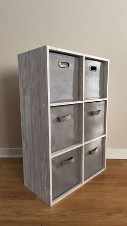 6-Cube Storage Shelf (Fabric Bins included)