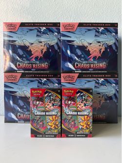 NEW Sealed Pokemon Chaos Rising Elite Trainer Box (ETB) x4 & Booster Bundle x4
