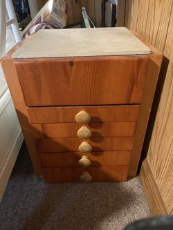 Handmade Side Table With Drawers