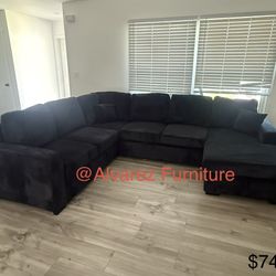 Corduroy Sectional Sleeper With Storage