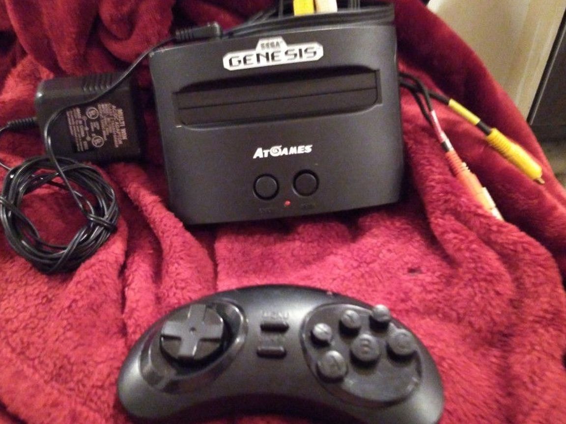 Sega Genesis At games Deck Power Cord TV Cord & 1 Cordless Controller ONLY$60 O.B.O. Everything!!
