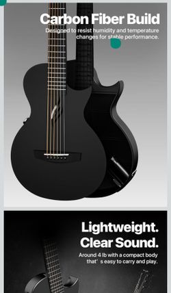 Enya NOVA GO SP1 - 35-inch Carbon Fiber Smart Electric-Acoustic Travel Guitar