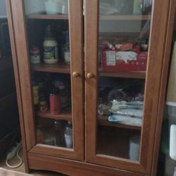 Brown Glass Cabinet 