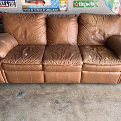 Leather Recliner Sofa