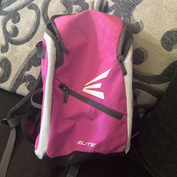 Pink Easton Baseball backpack