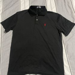 A Bunch Of Ralph Lauren Polo Collared Shirts - Black White Grey Blue Stripes  