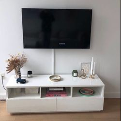 White TV Media Console 60'' from CB2