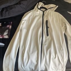 White Zip Up Hoodie 