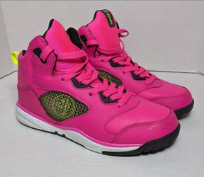 Zumba Energy Boom Pink High-Top Dance Sneakers with Neon Accents Women's Size 7.5