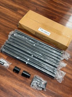 Byondeth 16-144 Inch Adjustable Black Window Curtain Rods