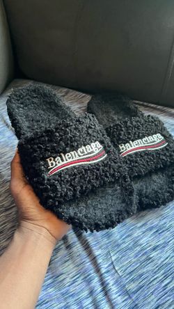 Balenciaga Fur Slides Size 9