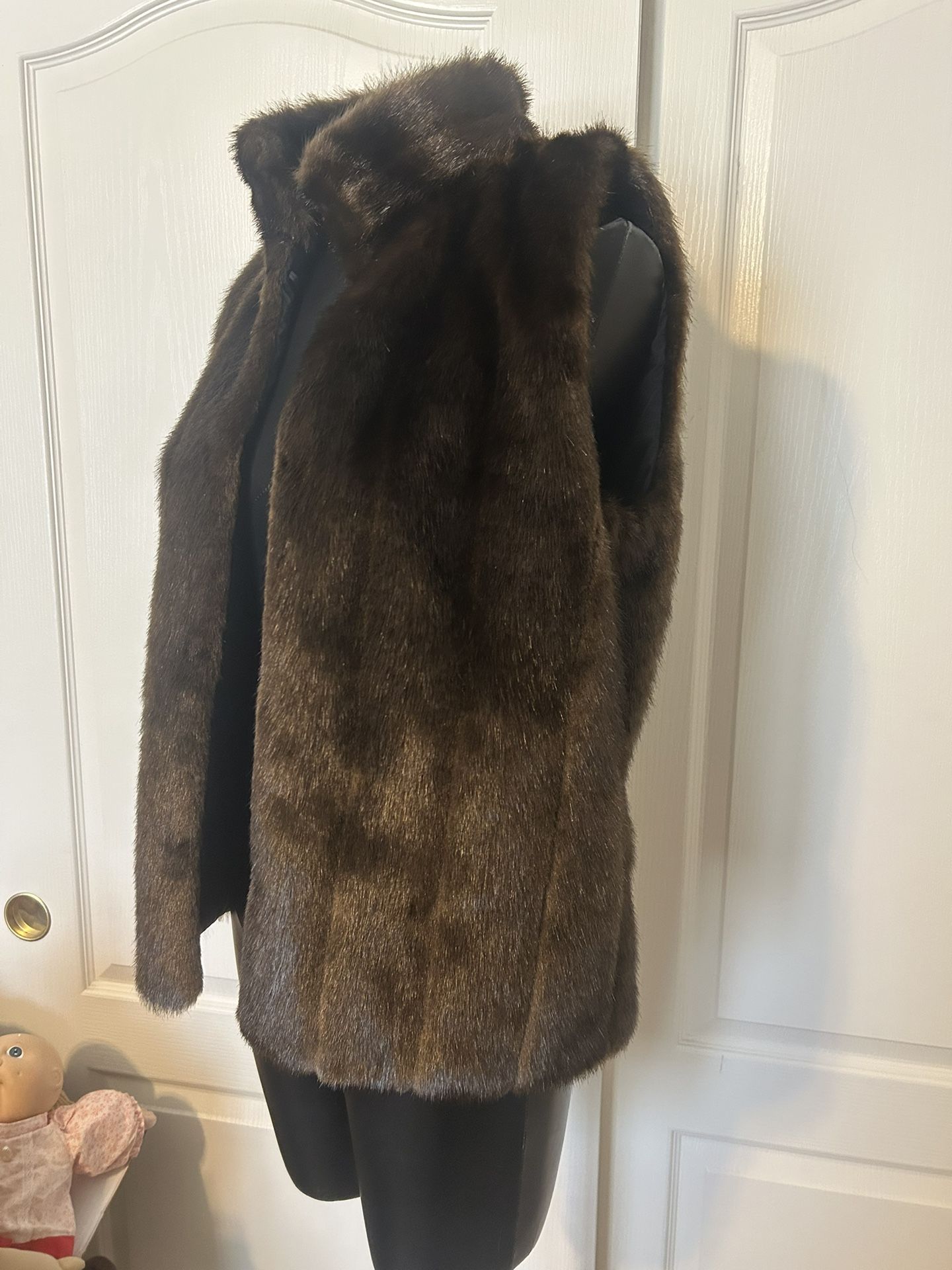 Authentic faux Mink Vest