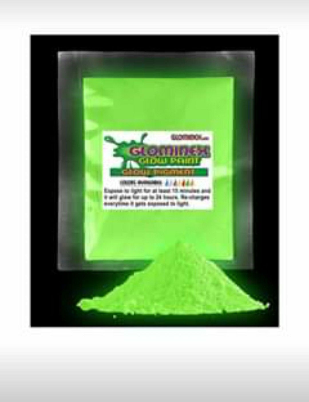 1 Ounce Glow in The Dark Pigment Powder Paint for Parties, Paintings and Events - Green