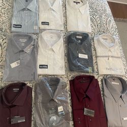 New dress shirts. All for 100.00 or 15.00 each. Zoom in to see sizes.