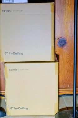Sonos by Sonance White 8 inch In Ceiling Speakers (2-Pairs = 4-Speakers) Brand New Sealed. Includes Warranty.  Model number is INCL8WW1