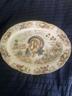Vintage Transfer Ware Serving Platter
