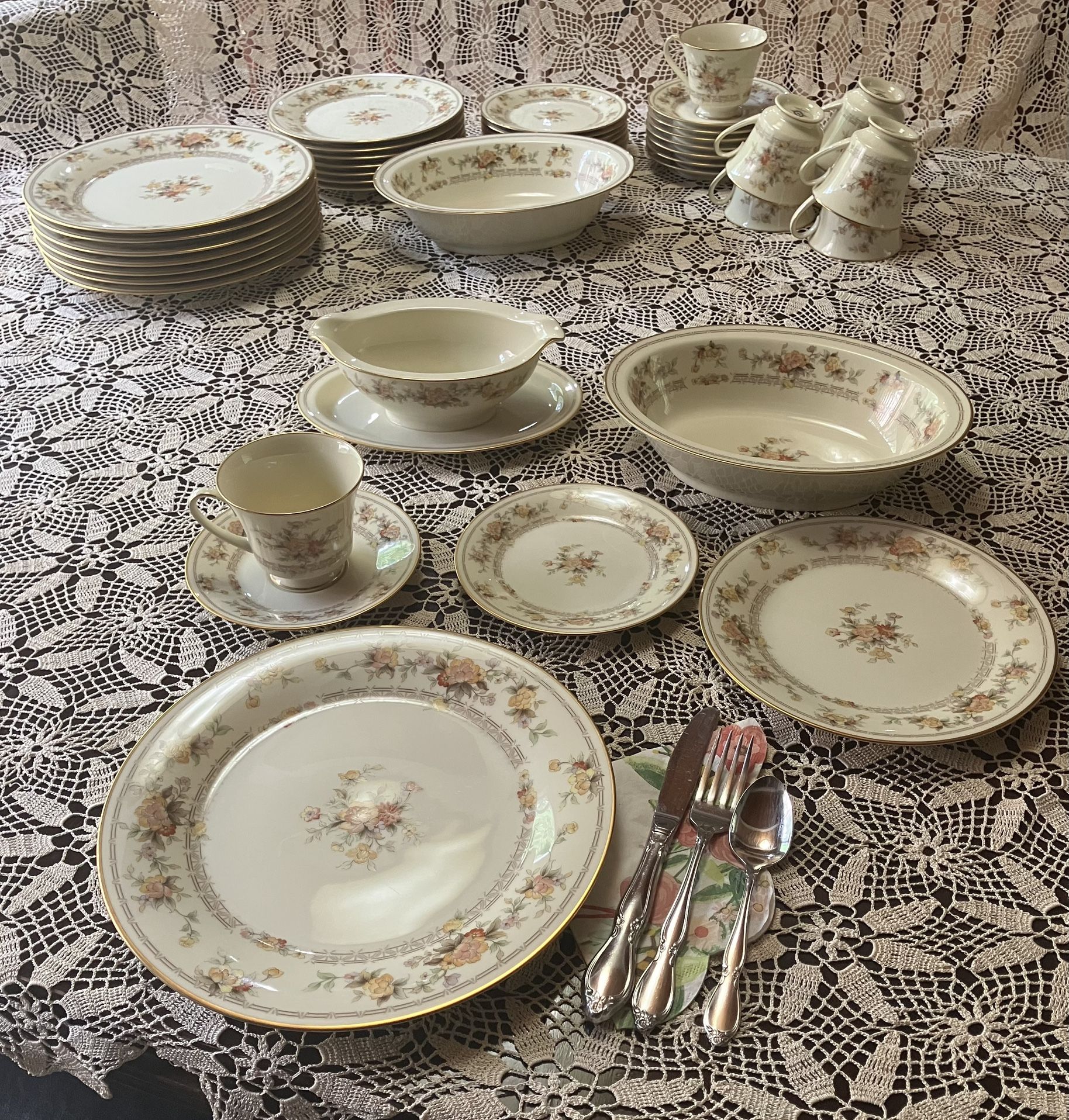 Vintage Noritaki China Full Settings For 8