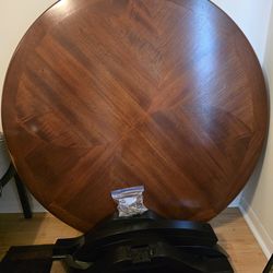 Round, Solid Wood Table