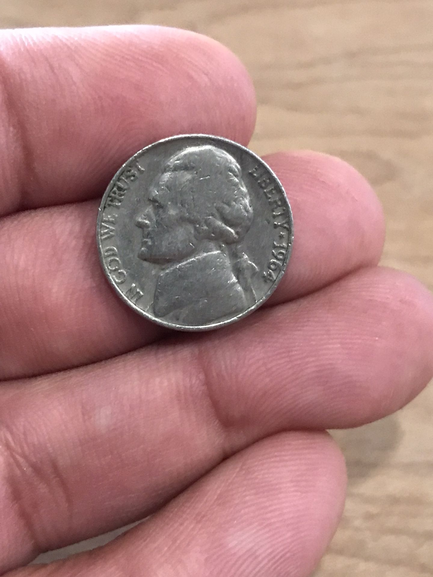 RARE 1964 NICKEL /NO MINT MARK