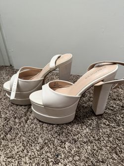 Beige Platform Heels