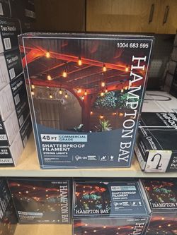 Hampton Bay Shatterproof Filament String Lights24 bulb 48ft 🆕 commercial grade