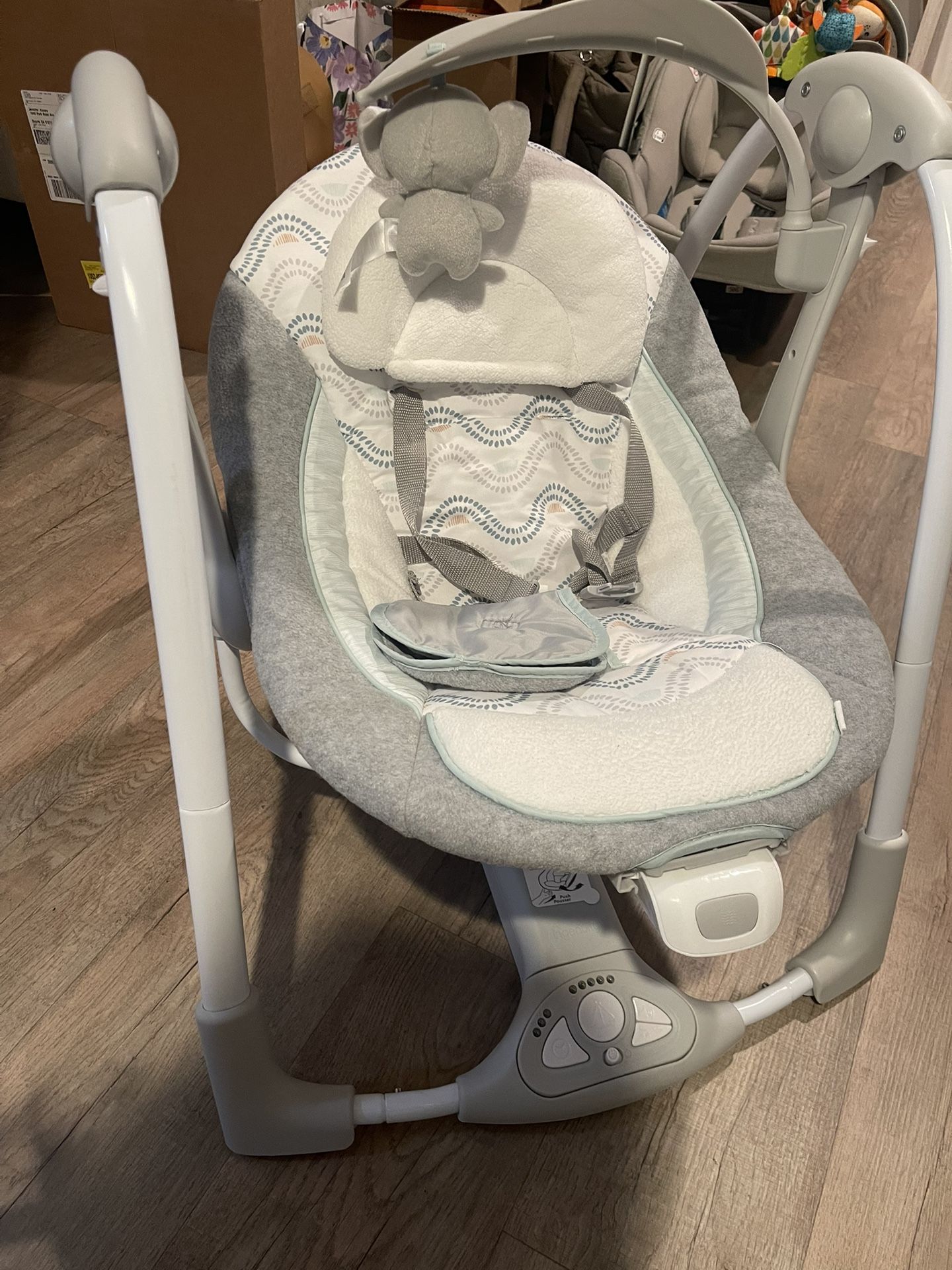 Baby Swing- Ingenuity ConvertMe 2-in-1 Compact Portable Baby Swing 2 Infant Seat